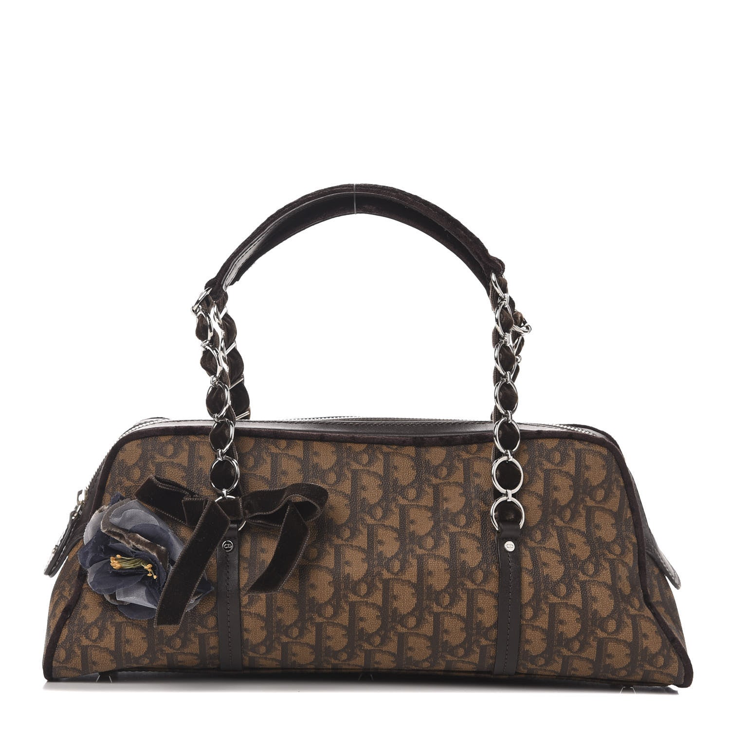 Christian Dior Monogram Romantique Shoulder Bag Brown 1 of 10