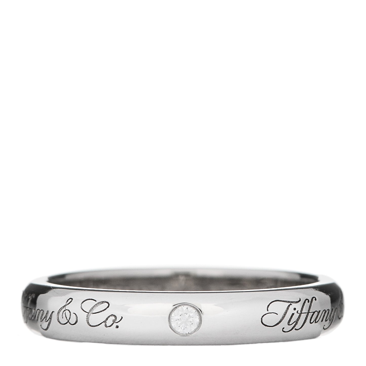 Platinum Diamond 3mm Notes Ring 47 4.25
