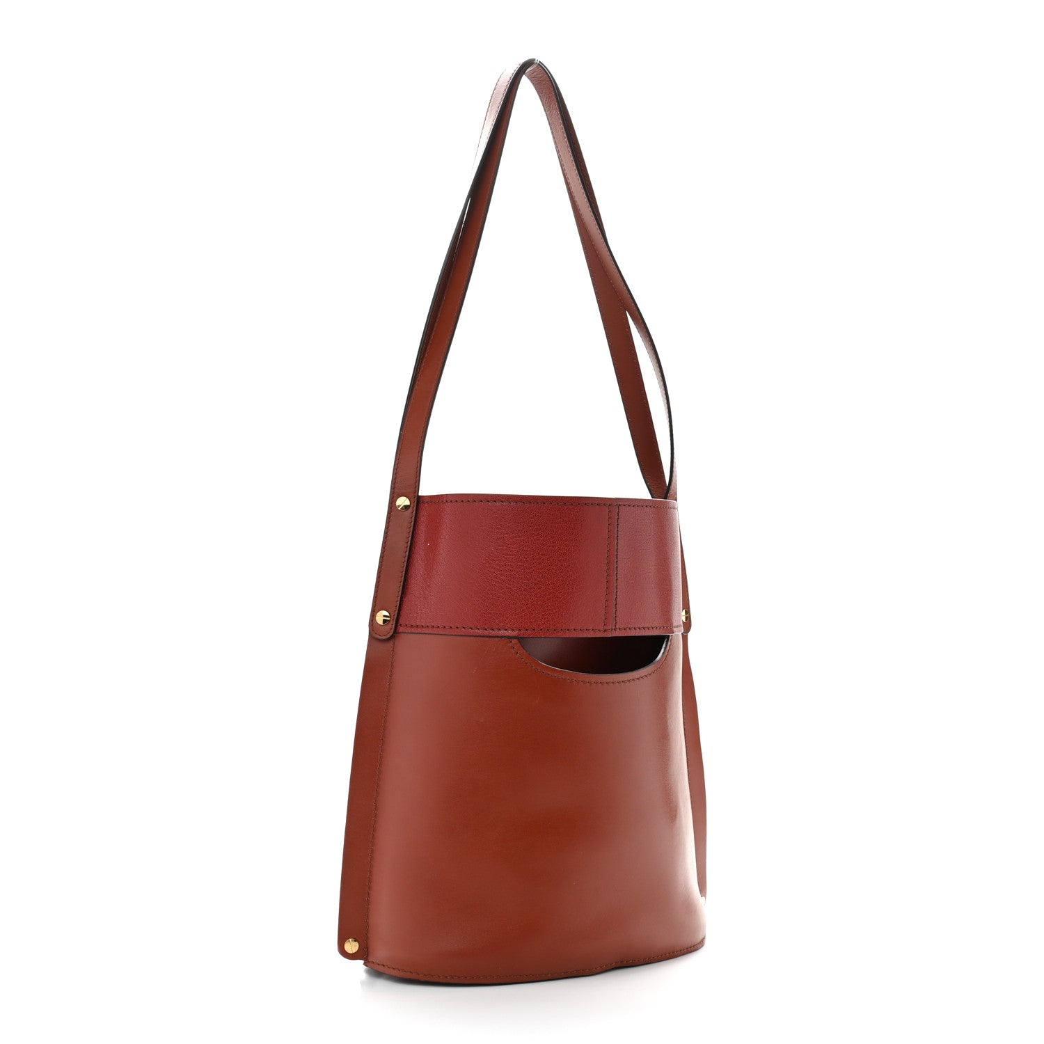 Chloe Smooth Calfskin Medium Aby Bucket Bag Brown 3 of 14