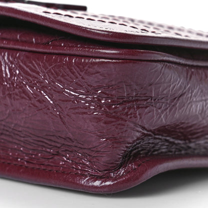 Saint Laurent Crinkled Calfskin Matelasse Monogram Niki Chain Wallet Dark Legion Red 8 of 8