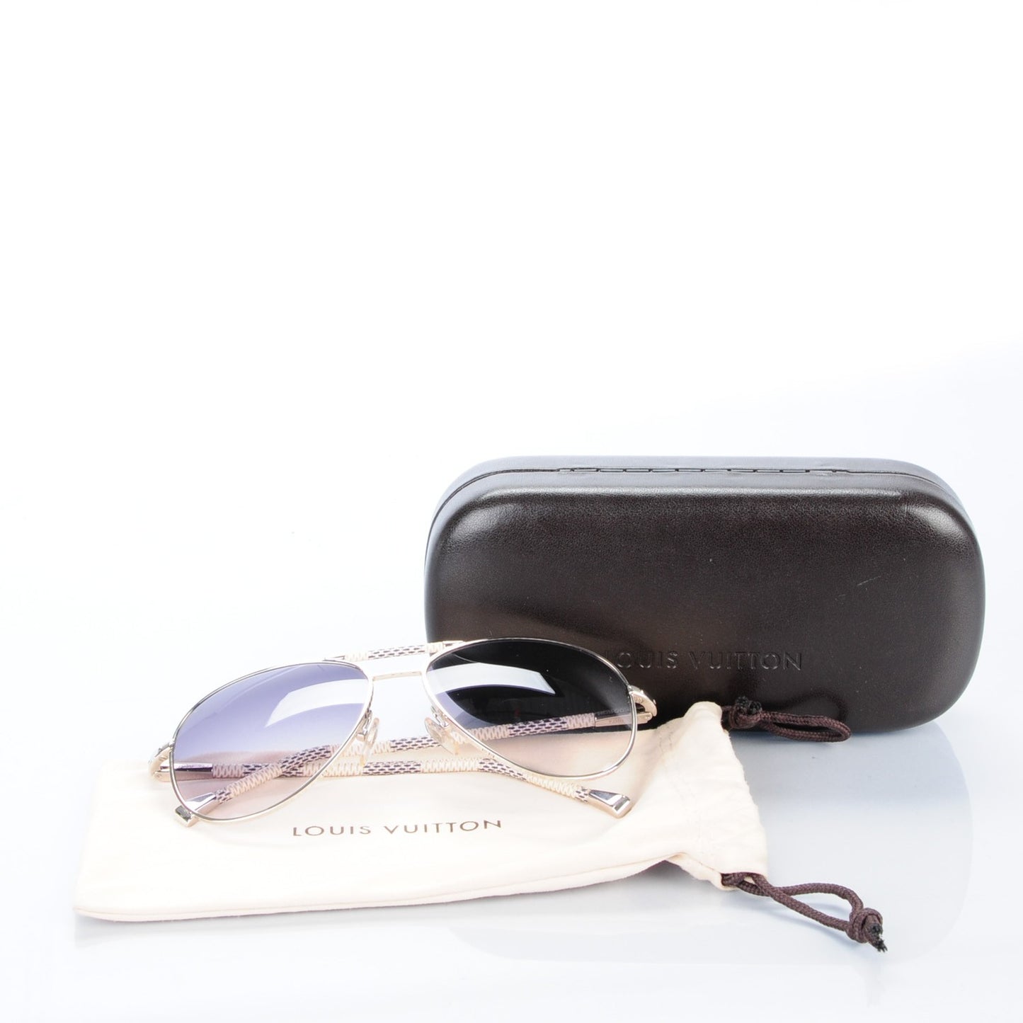 Damier Azur Conspiration Pilote Aviator Sunglasses Z0203U