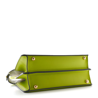 Fendi Vitello Seta Shiny Nappa Small Peekaboo I SEE U Satchel Wasabi White 4 of 11