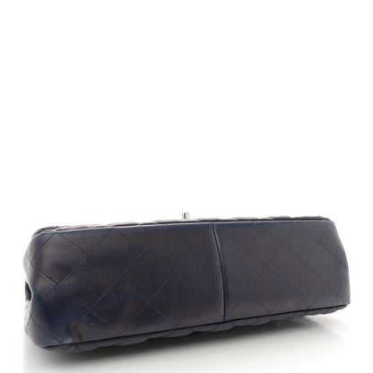 Chanel Lambskin Quilted Jumbo Double Flap Navy 4 of 14