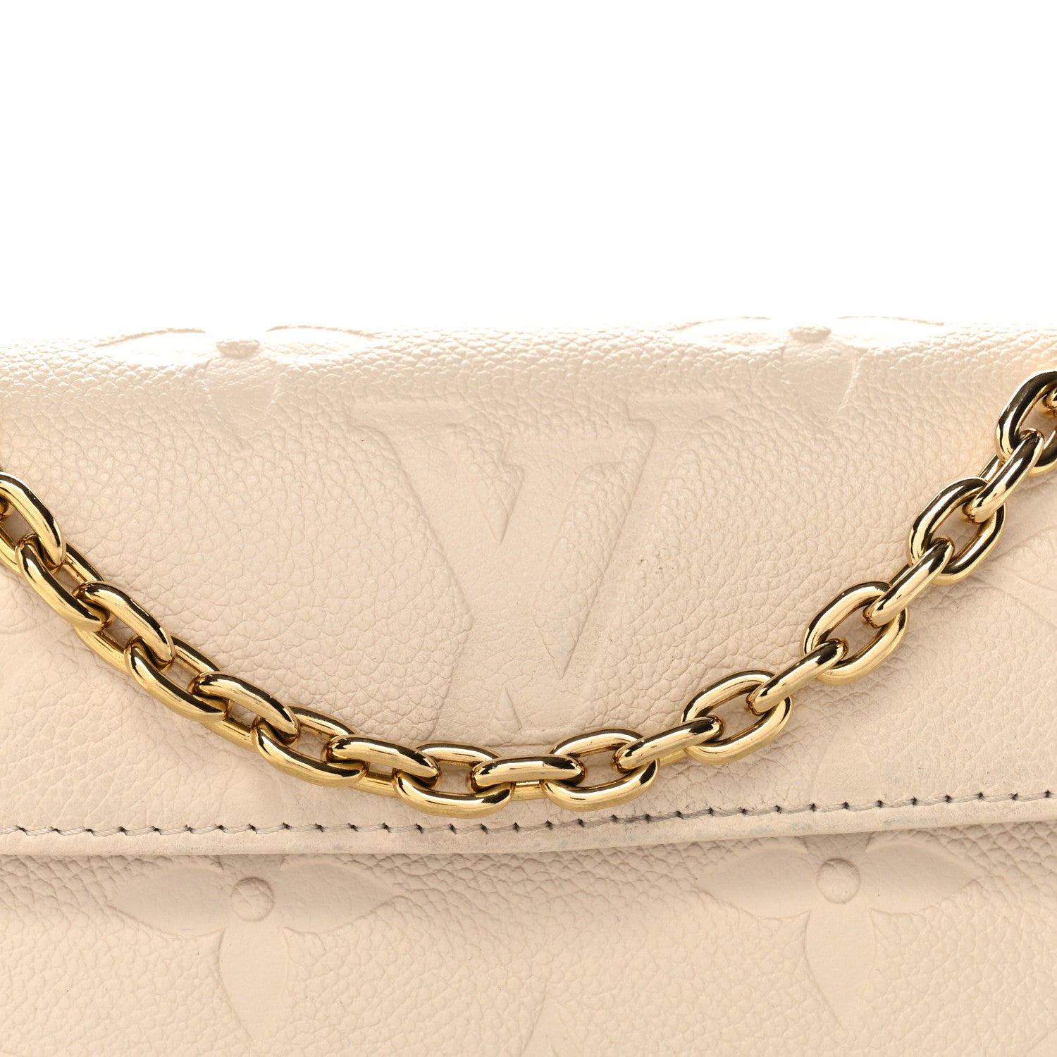 Louis Vuitton Empreinte Monogram Giant Ivy Wallet On Chain Cream 7 of 9