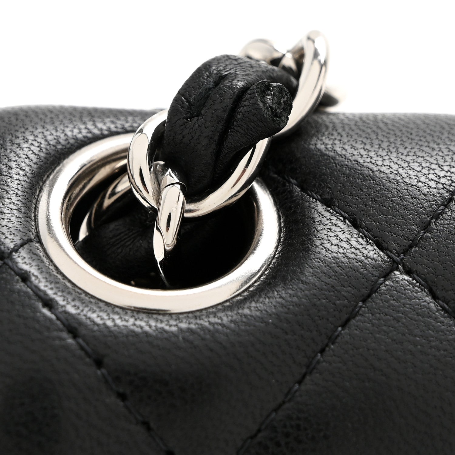 Chanel Lambskin Quilted Mini Square Flap Black 13 of 14
