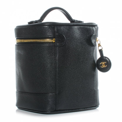 Chanel Caviar Cosmetic Vanity Bag Black 3 of 8