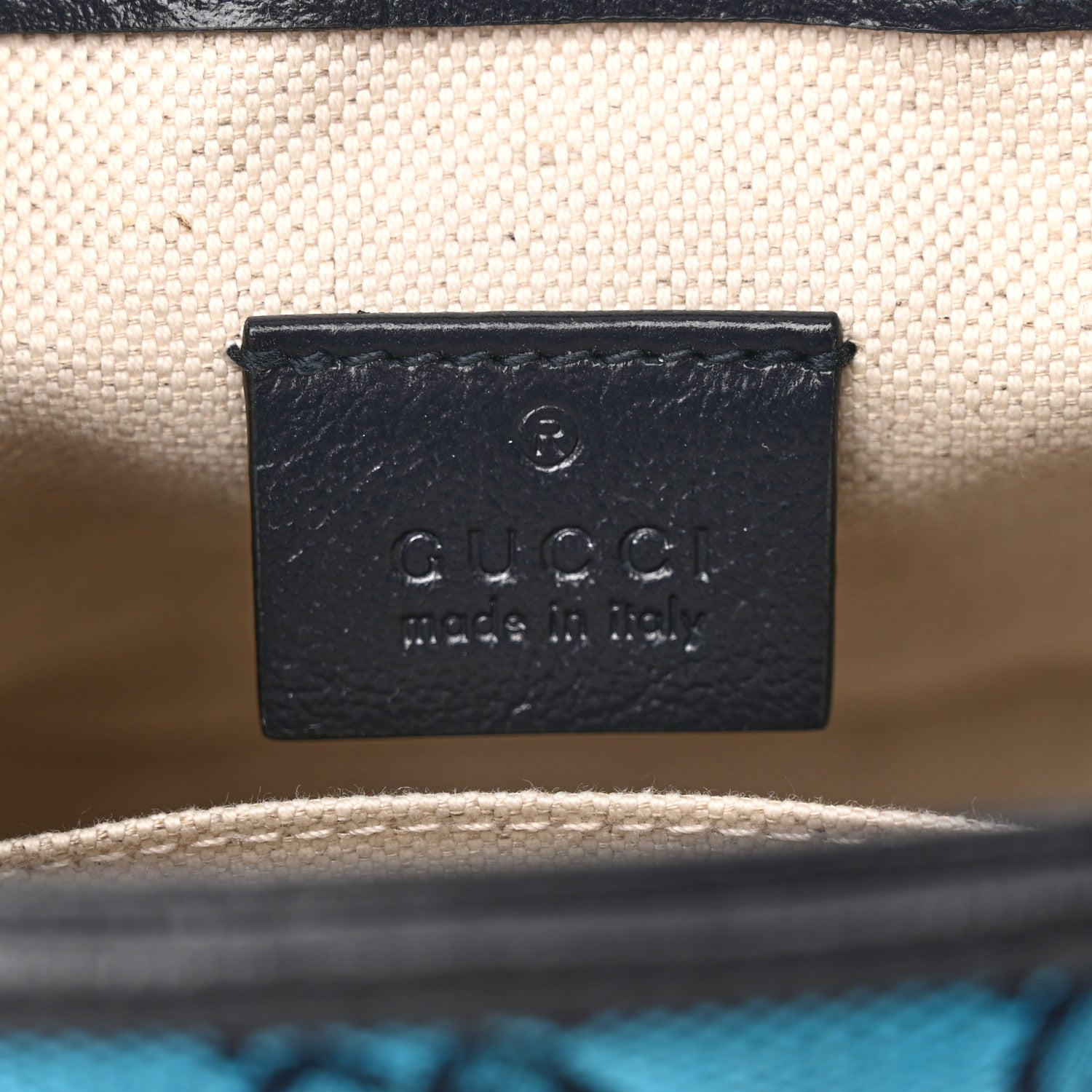 Gucci Monogram Multicolor Matelasse Diagonal Mini GG Marmont Top Handle Shoulder Bag Light Blue 6 of 12