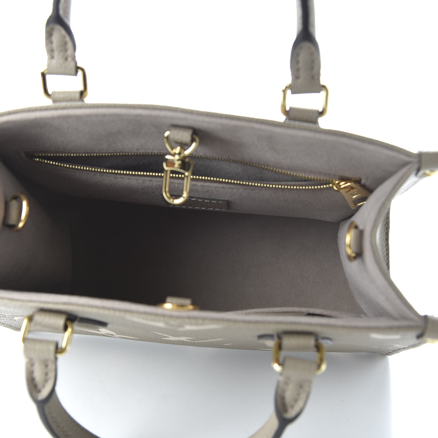 Louis Vuitton Empreinte Monogram Giant Onthego PM Tourterelle Creme 6 of 10