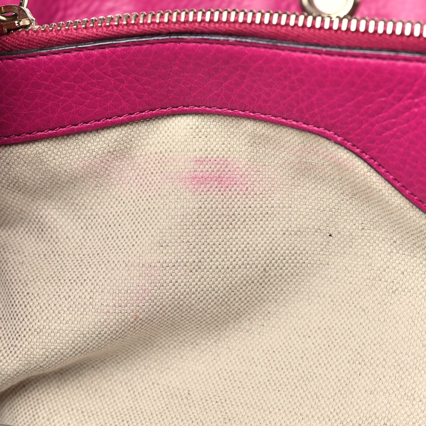 Pebbled Calfskin Large Bamboo Shopper Tote Bright Bougainvillea