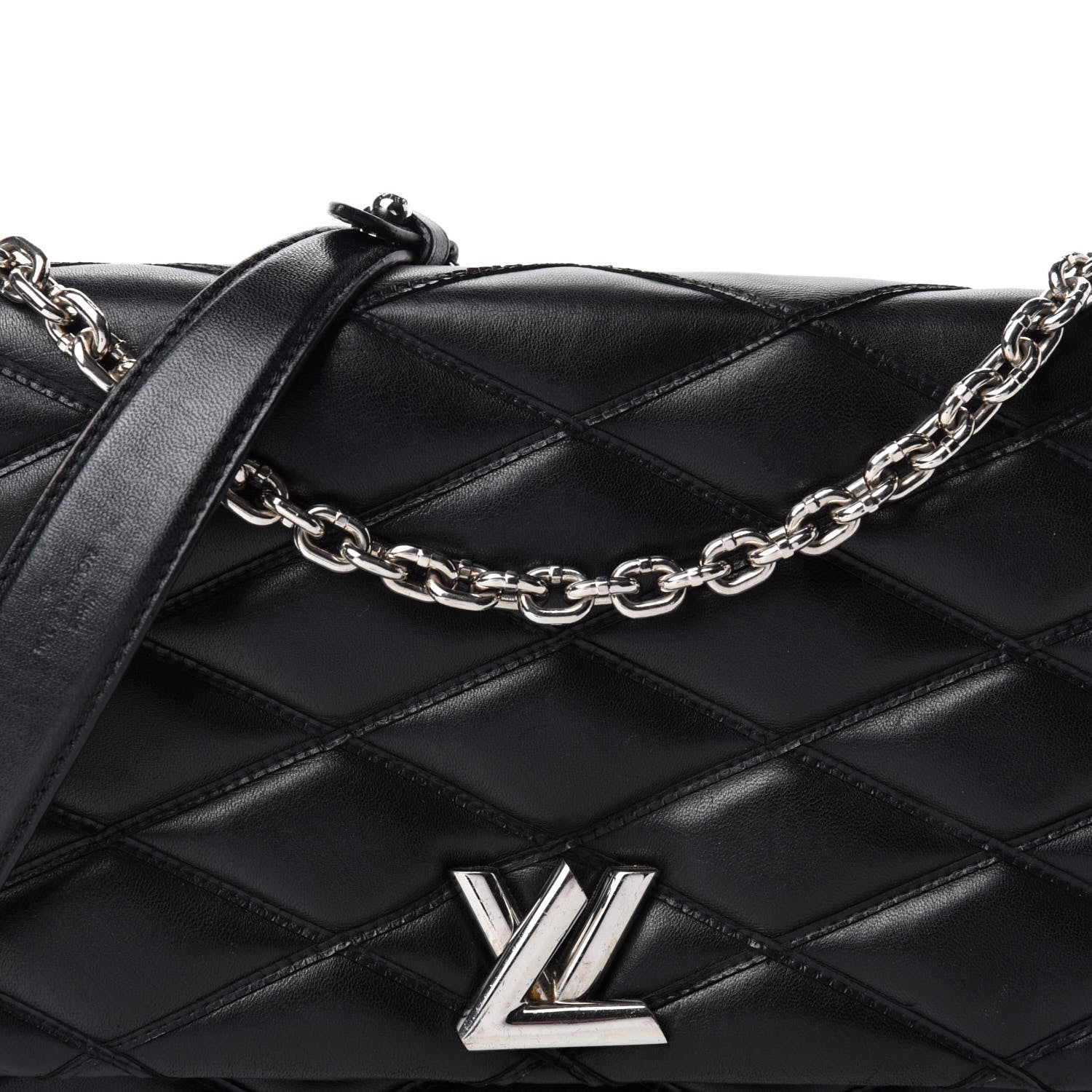 Louis Vuitton Lambskin Malletage GO-14 MM Black 12 of 12
