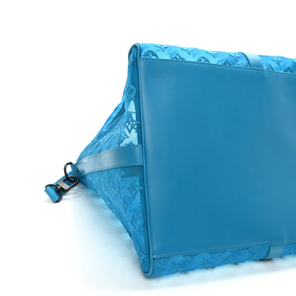 Louis Vuitton Monogram See Through Keepall Triangle Bandouliere 50 Turquoise 8 of 9