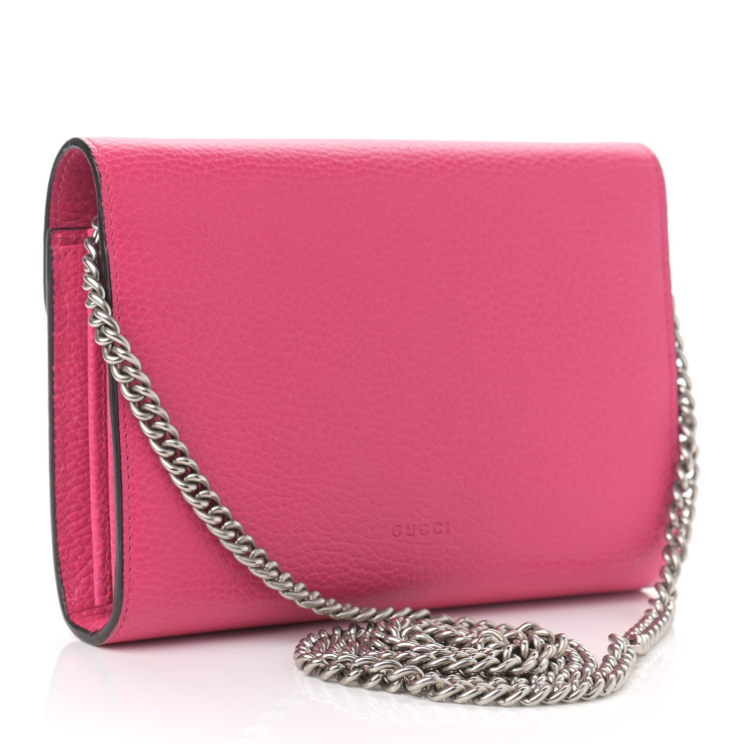 Gucci Dollar Calfskin Crystal Mini Dionysus Chain Wallet Box Pink 3 of 10