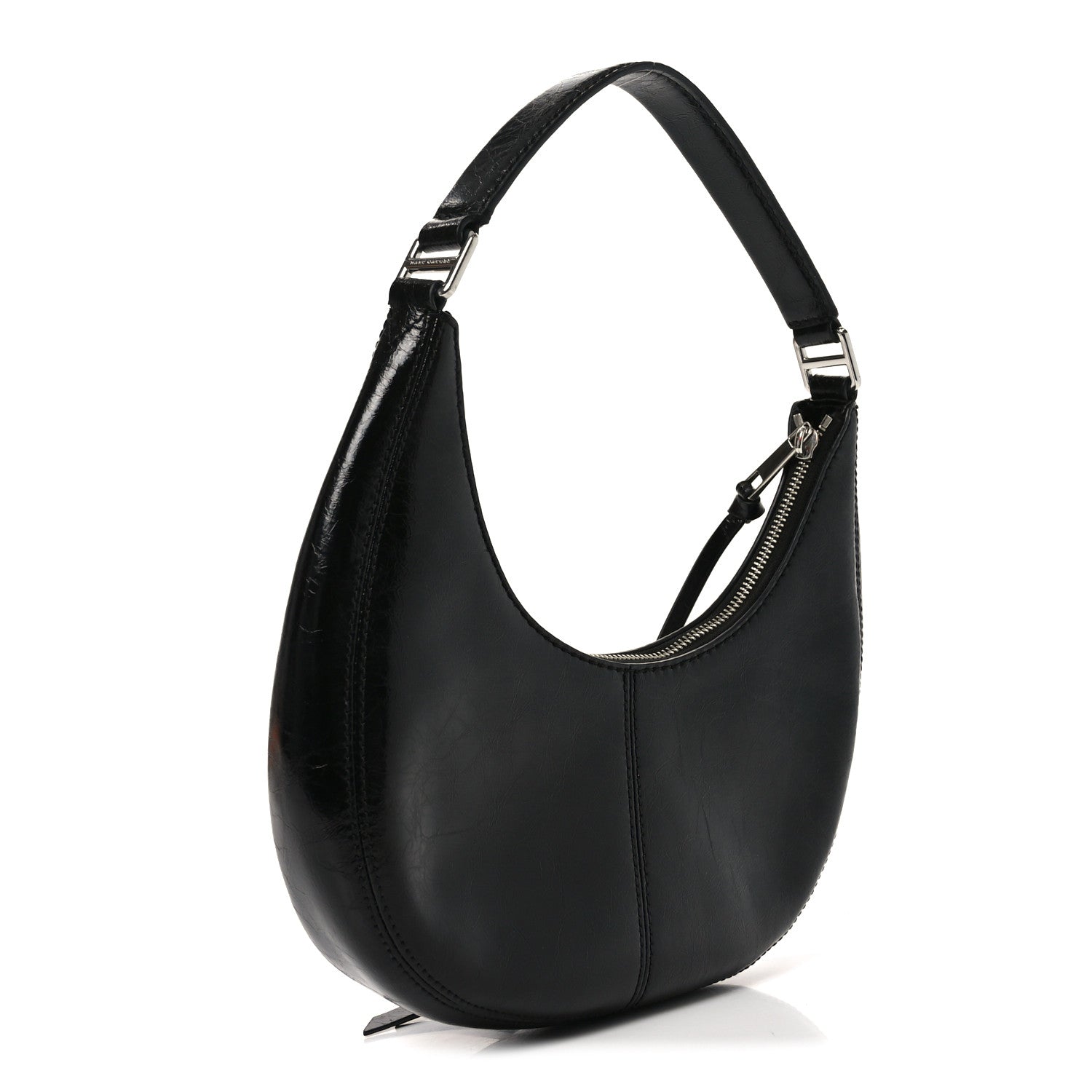 Marc Jacobs Crinkled Calfskin Crusier Crescent Bag Black 3 of 10