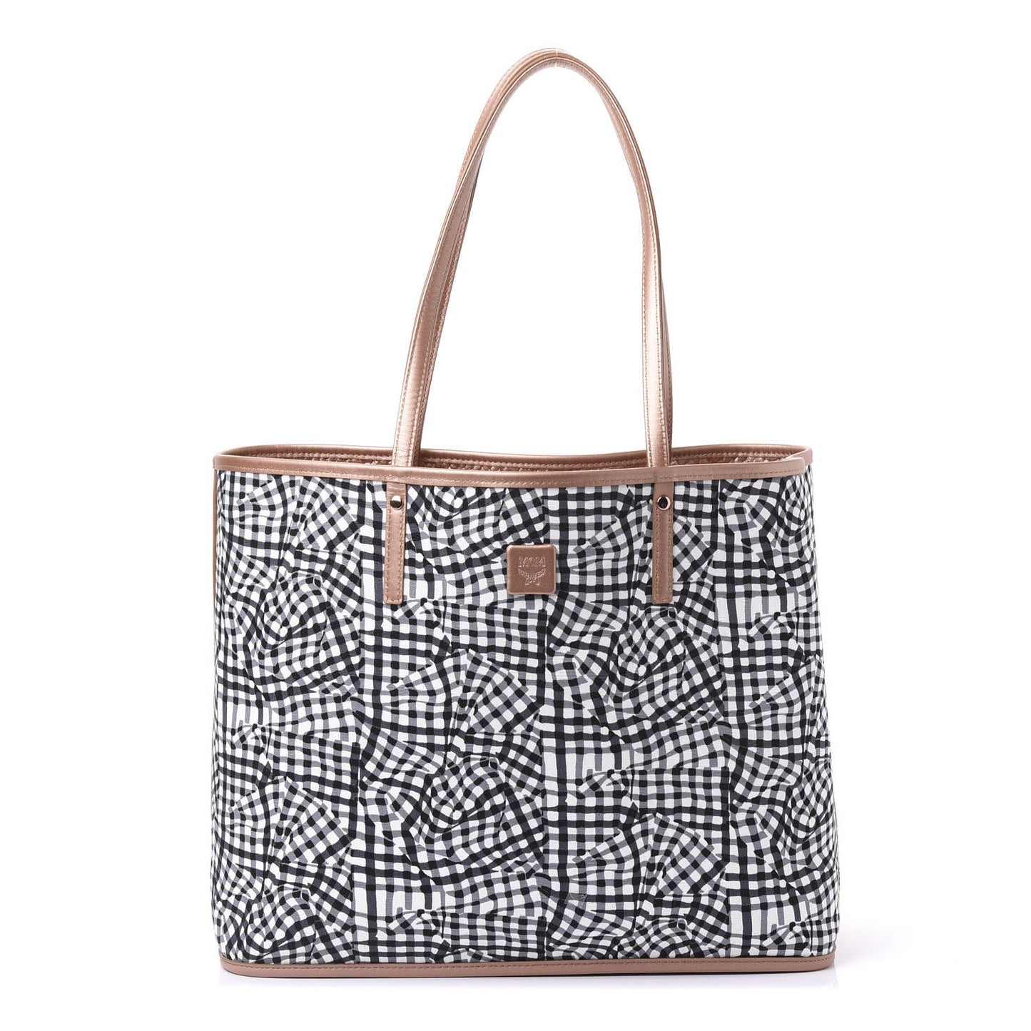 Metallic Visetos Medium Anya Shopper Tote Champagne Gold