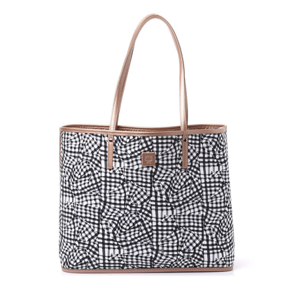 MCM Metallic Visetos Medium Anya Shopper Tote Champagne Gold 9 of 15