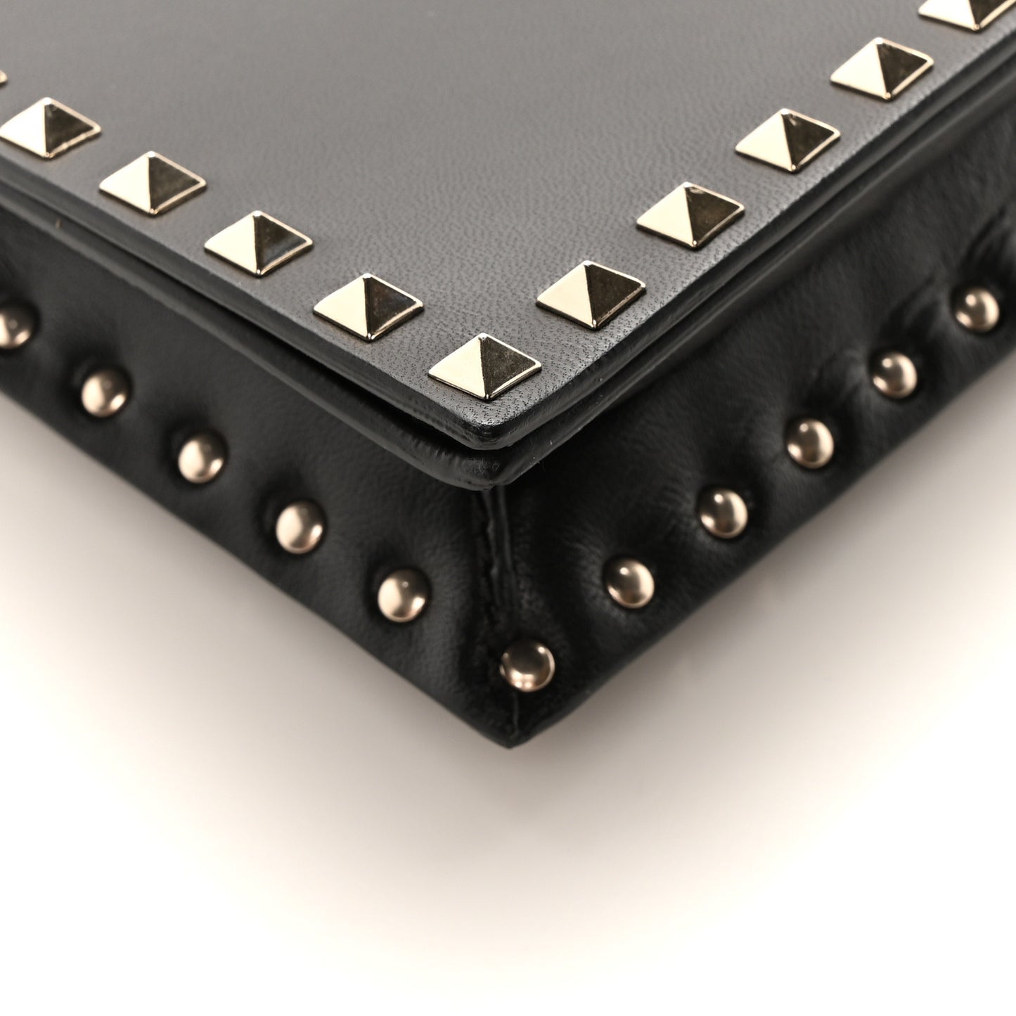 Nappa Rockstud Wristlet Clutch Black