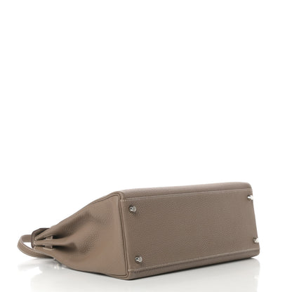 Hermes Togo Kelly Retourne 35 Etoupe 4 of 16