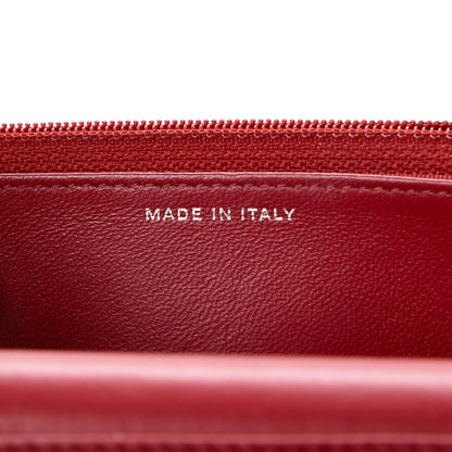 Chanel Lambskin Quilted Wallet On Chain WOC Red 7 of 8