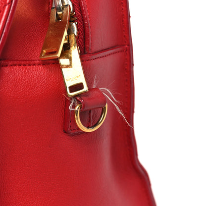 Saint Laurent Calfskin Matelasse Chevron Small Monogram Cabas Lipstick Red 10 of 14