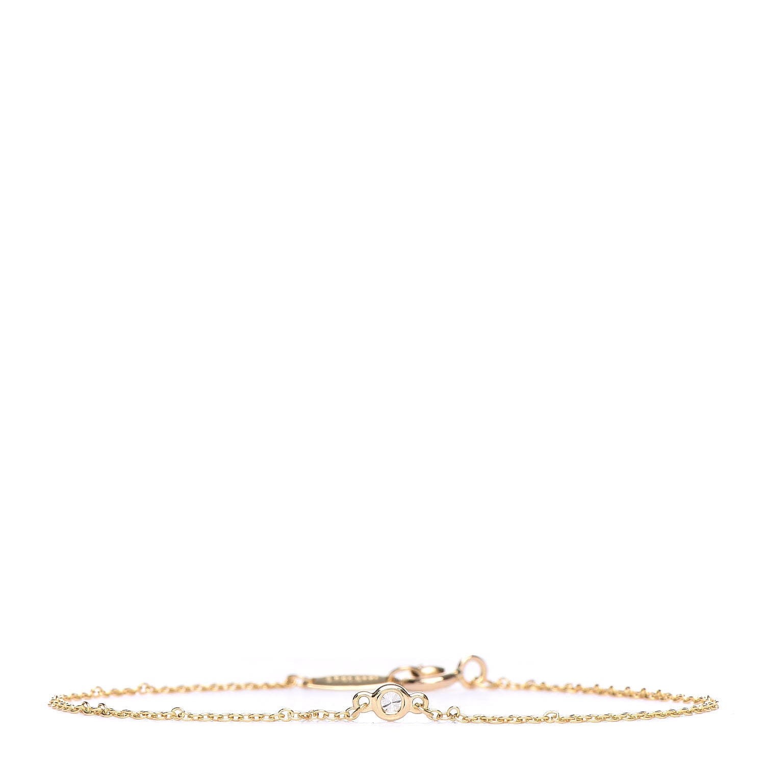 Tiffany 18K Yellow Gold Diamond .03ct Elsa Peretti Diamonds by the Yard Bracelet 1 of 6