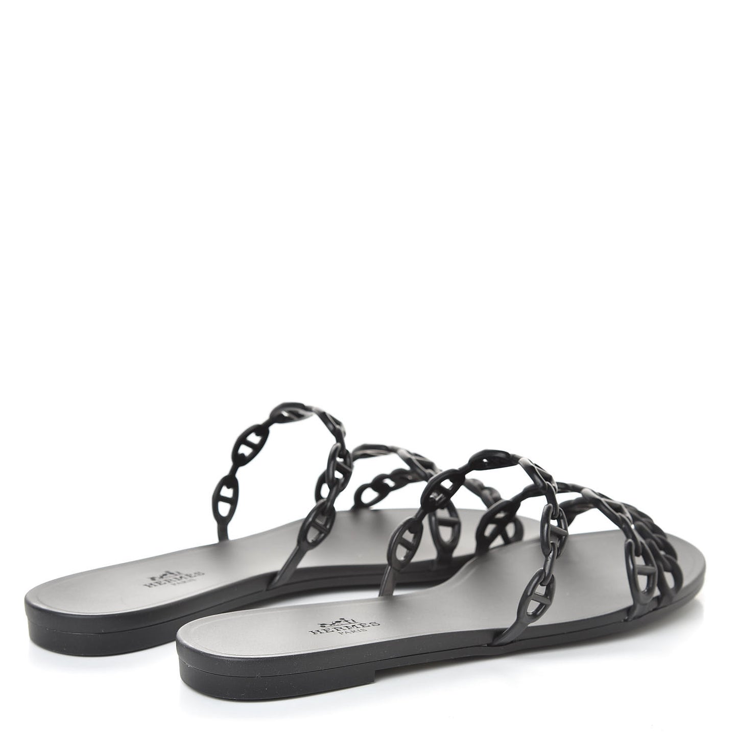Rubber Chaine d'Ancre Rivage Sandals 39 Black
