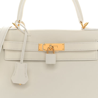 Hermes Evercolor Kelly Retourne 28 White 7 of 9