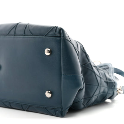 Christian Dior Lambskin Cannage Granville Polochon Blue 10 of 10