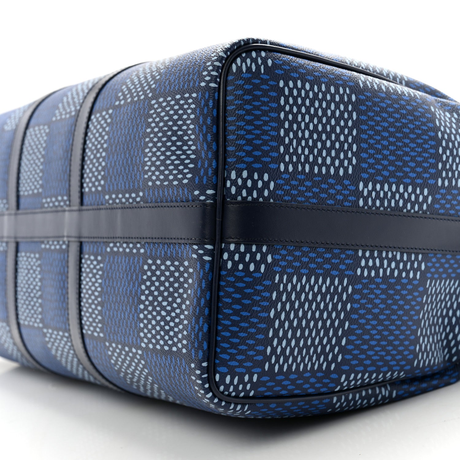 Louis Vuitton Damier Heritage Keepall Bandouliere 50 Blue 8 of 10