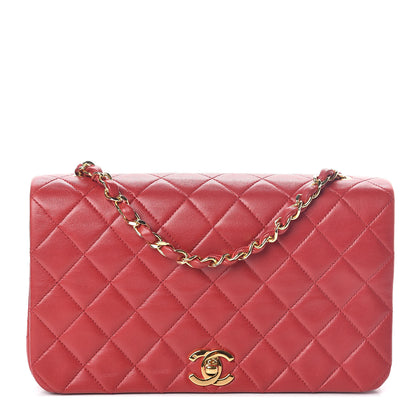 Chanel Lambskin Quilted Small Single Flap Red 1 of 12