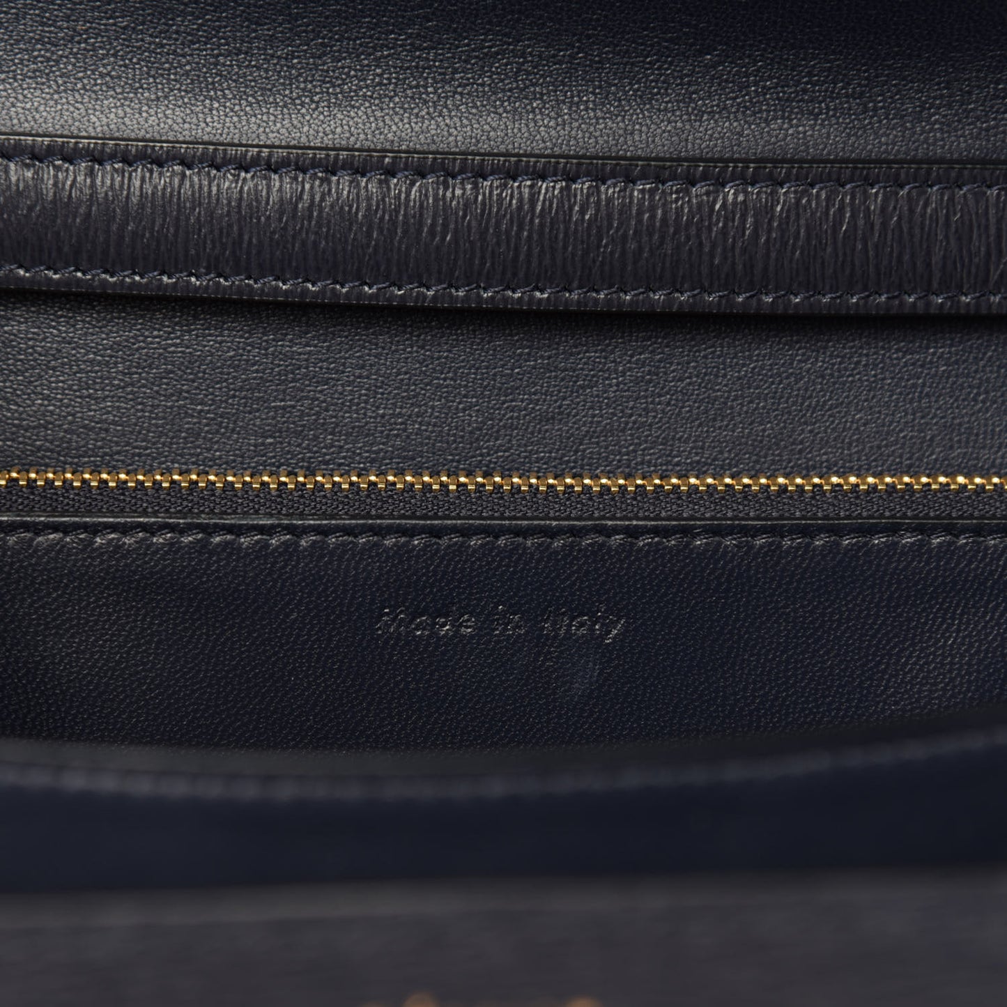 Liege Calfskin Medium Classic Box Flap Bag Dark Blue
