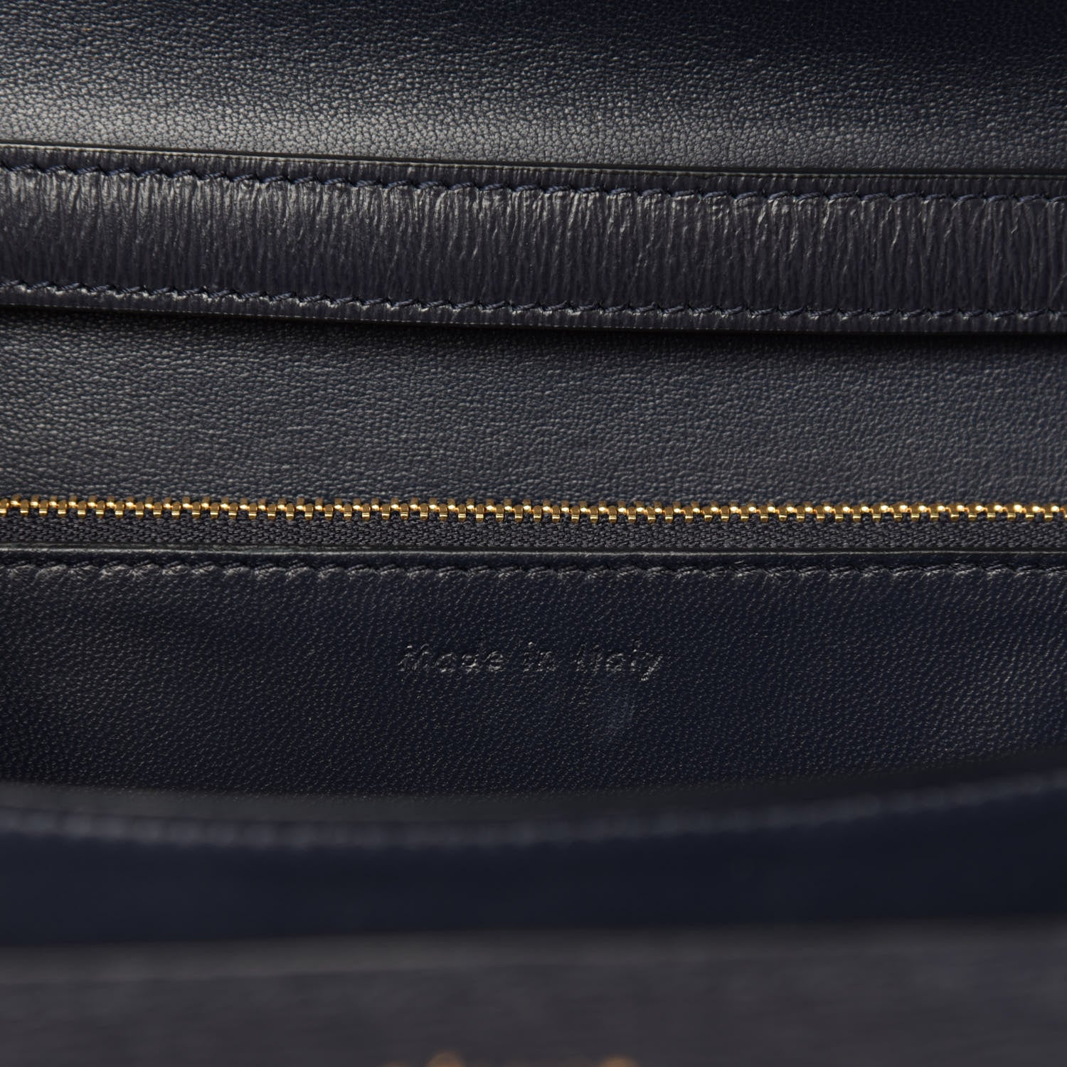 Celine Liege Calfskin Medium Classic Box Flap Bag Dark Blue 10 of 11