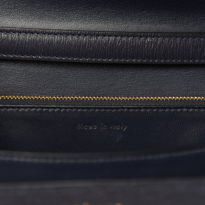 Celine Liege Calfskin Medium Classic Box Flap Bag Dark Blue 10 of 11