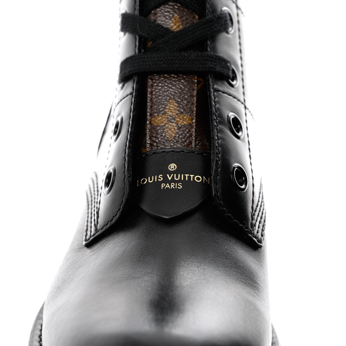 Calfskin Monogram Metropolis Flat Ranger Boots 39 Black