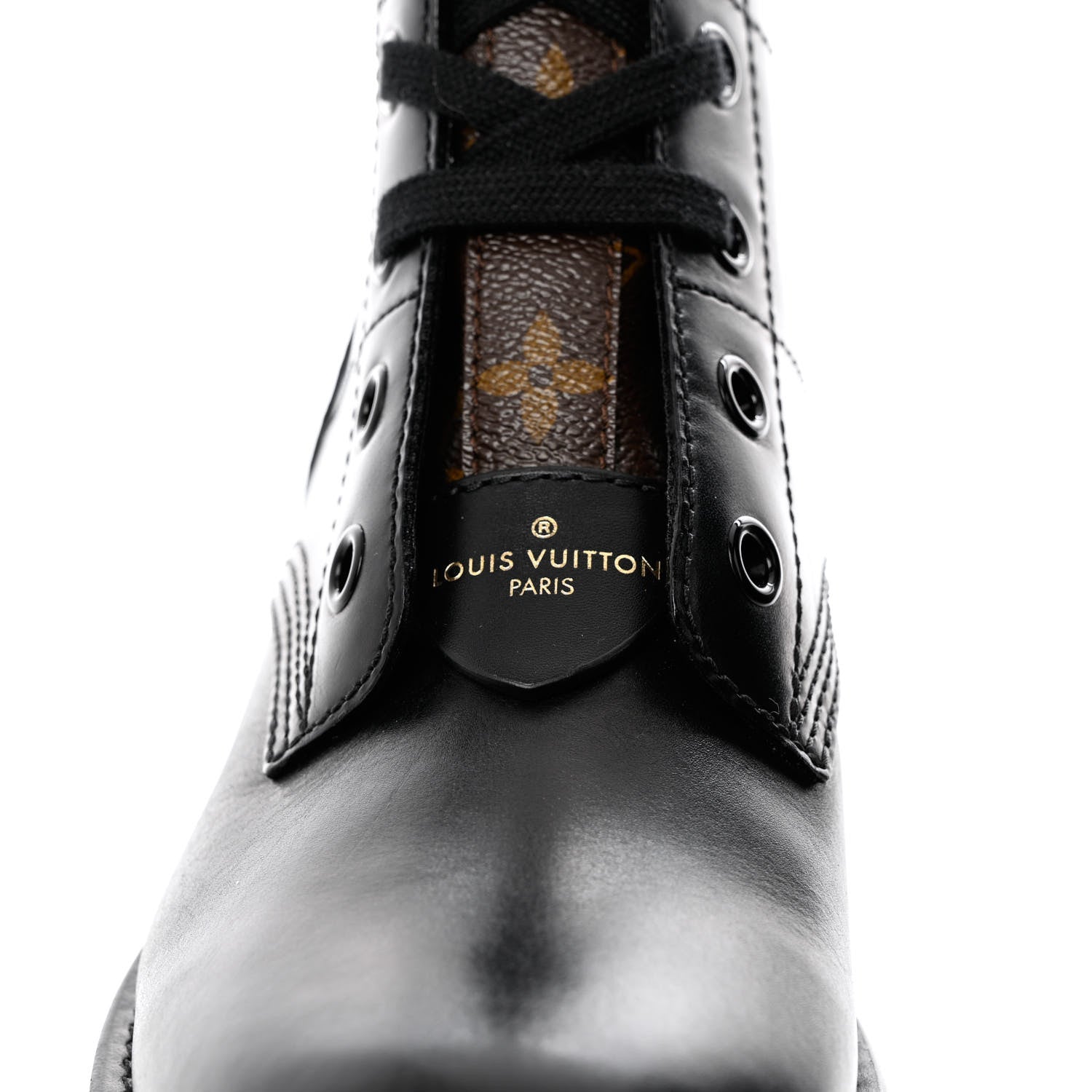 Louis Vuitton Calfskin Monogram Metropolis Flat Ranger Boots 39 Black 7 of 8