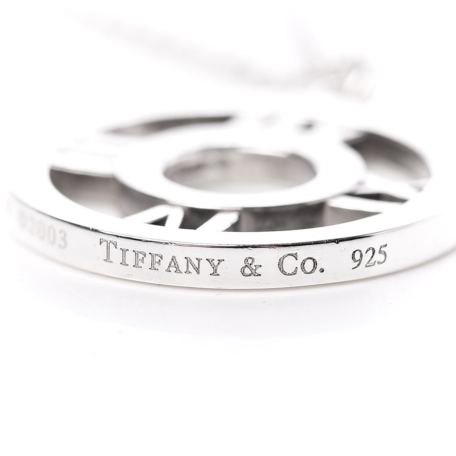 Tiffany Sterling Silver Medium Atlas Open Pendant Necklace 8 of 8