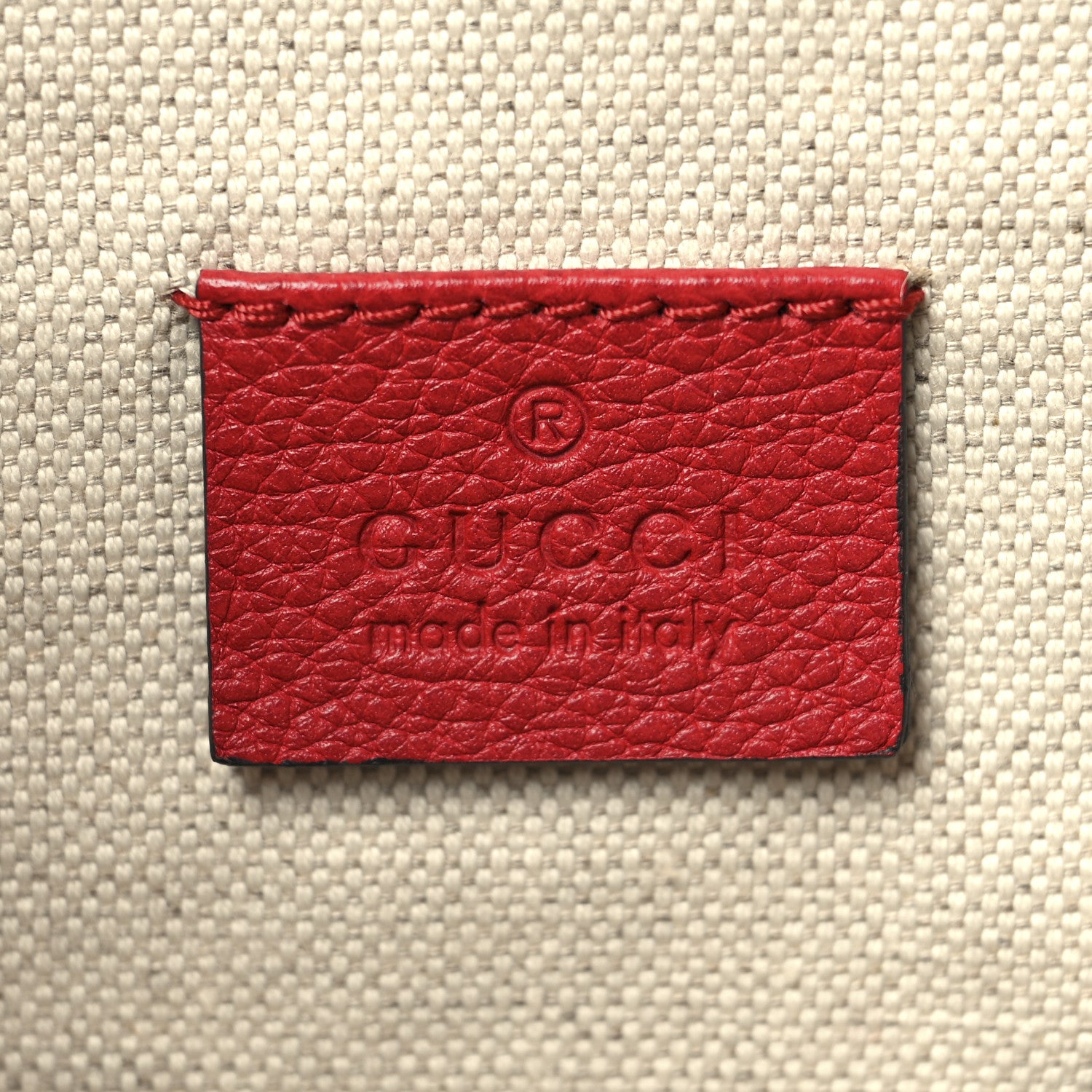 Gucci Grained Calfskin Logo Belt Bag Hibiscus Red 6 of 10