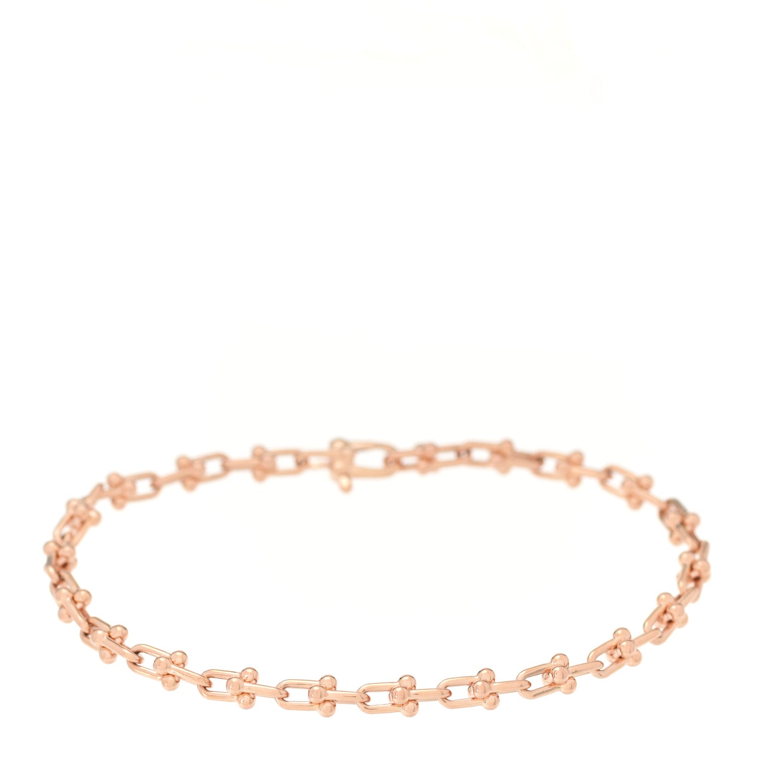 Tiffany 18K Rose Gold HardWear Micro Link Bracelet 1 of 4
