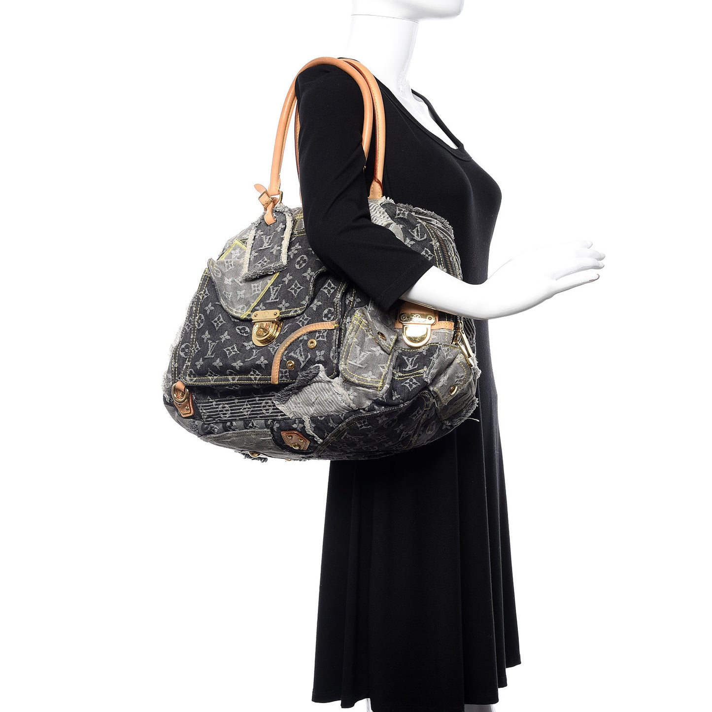 Denim Patchwork Bowly Black