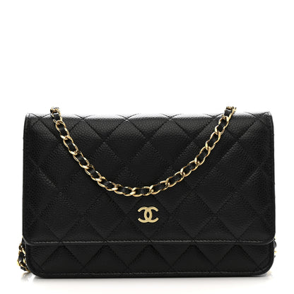 Chanel Caviar Quilted Wallet On Chain WOC Black 1 of 14