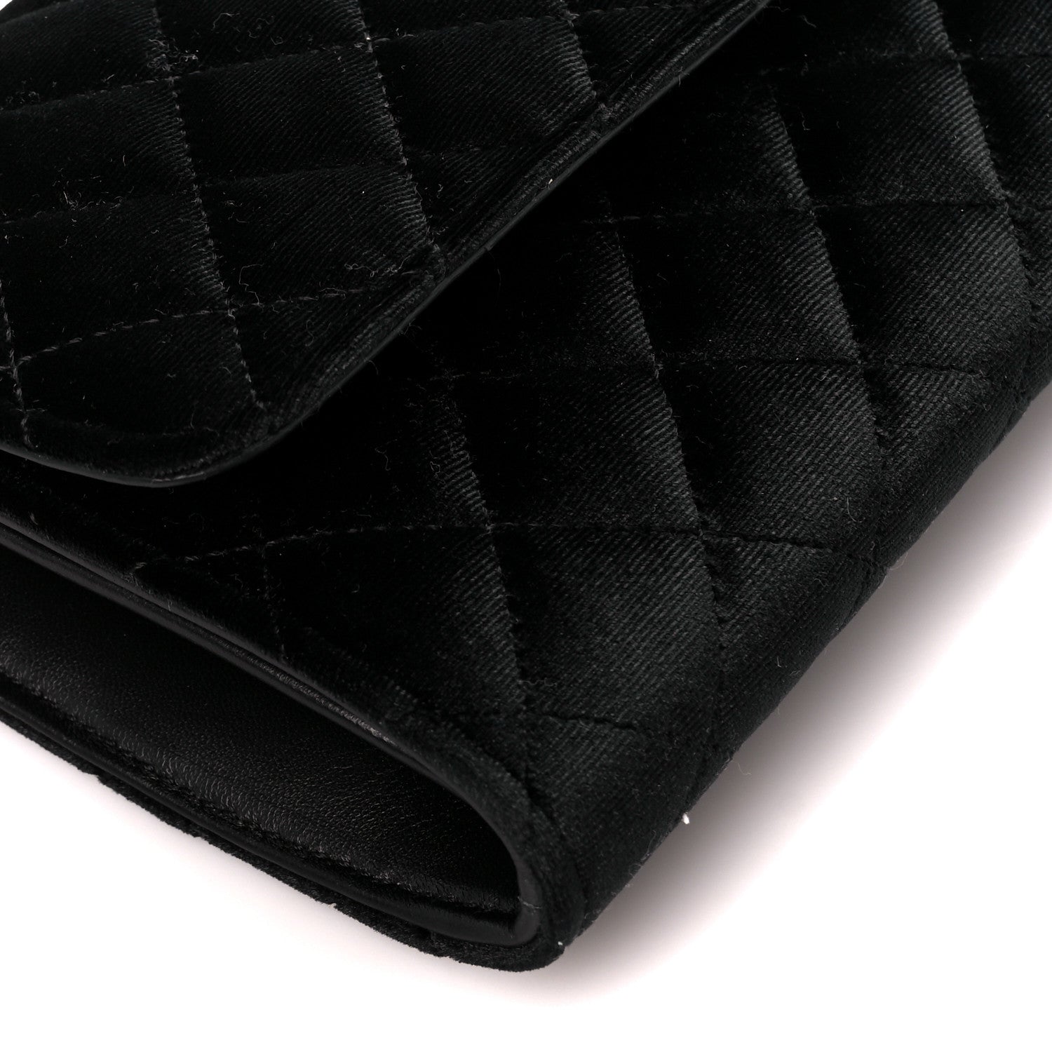 Versace Velvet Quilted Medusa Wallet On Chain Black 9 of 10