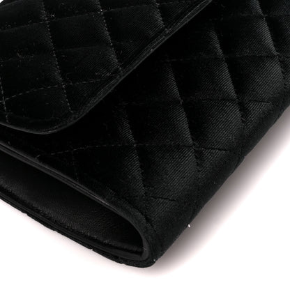 Versace Velvet Quilted Medusa Wallet On Chain Black 9 of 10