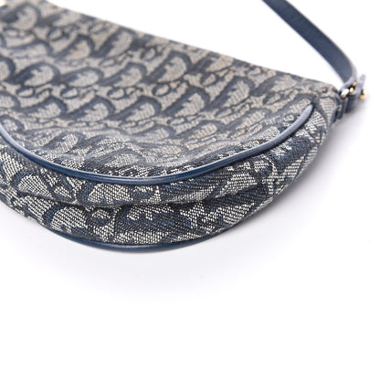 Christian Dior Monogram Mini Saddle Pochette Navy 12 of 13