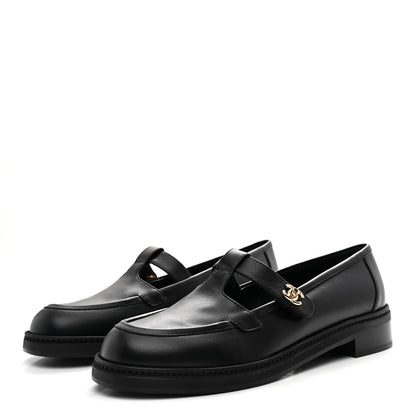 Chanel Calfskin CC Turnlock Moccasin Loafers 40 Black 4 of 10