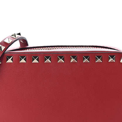Valentino Garavani Calfskin Rockstud Camera Crossbody Bag Red 7 of 9