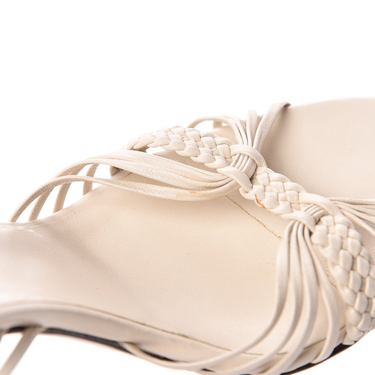 Calfskin Braided Sandals 6.5 Beige