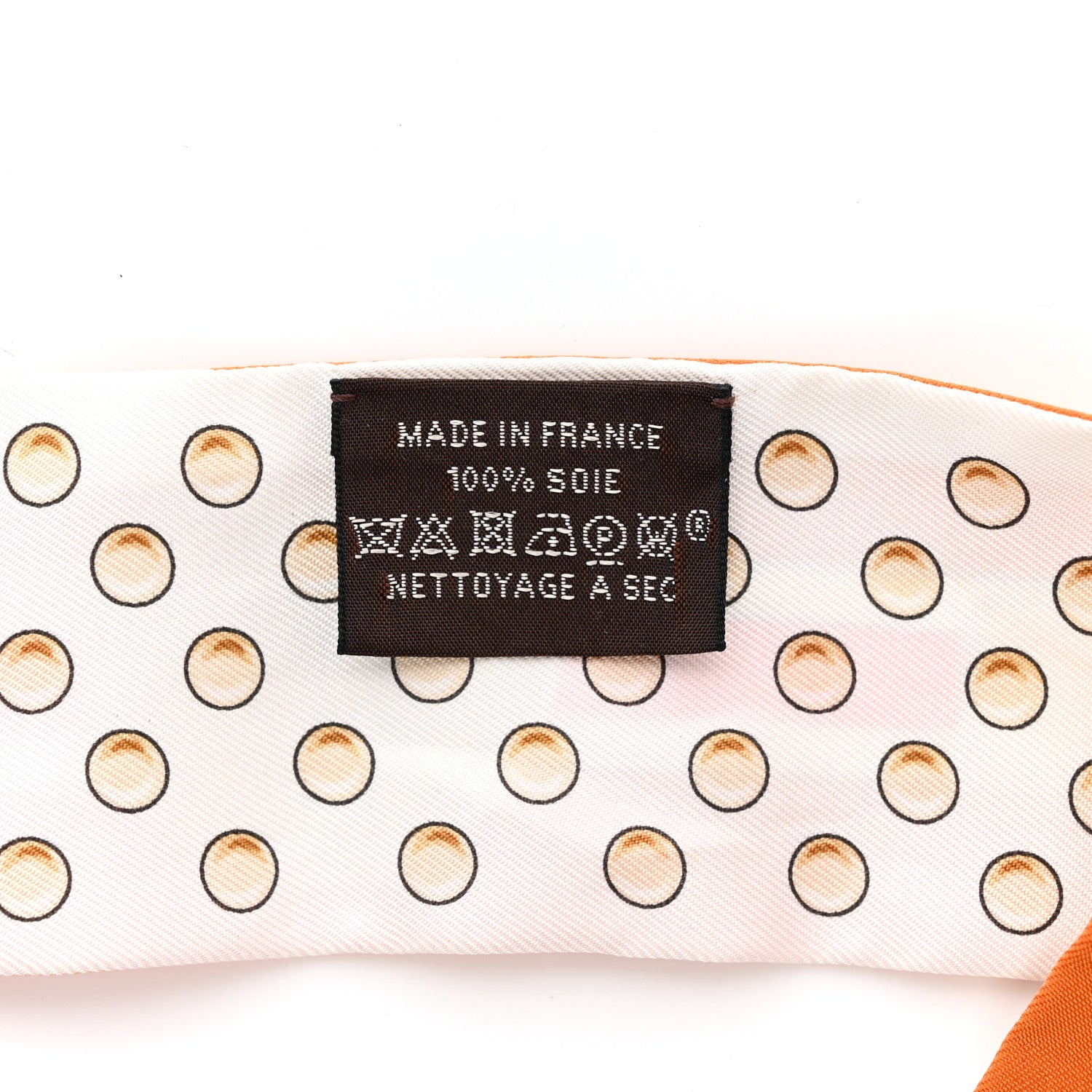 Hermes Silk Grand Tralala Twilly Creme Roux Corail 3 of 4