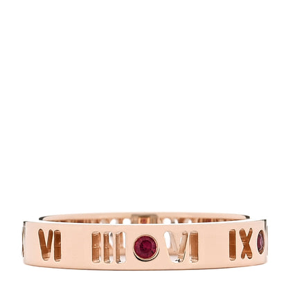 Tiffany 18K Rose Gold Ruby Atlas Pierced Ring 54 7 1 of 4
