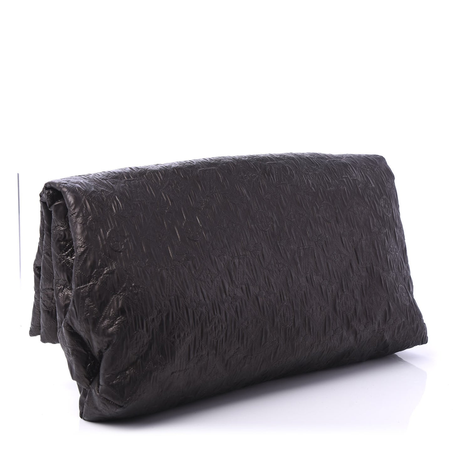 Jacquard Quilted Monogram Limelight Clutch GM Black