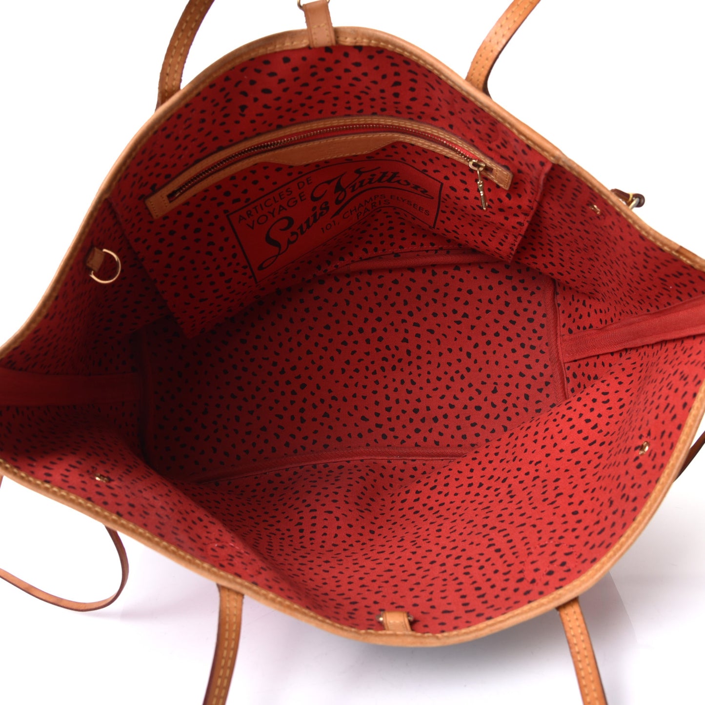 Monogram Kusama Waves Neverfull MM Red