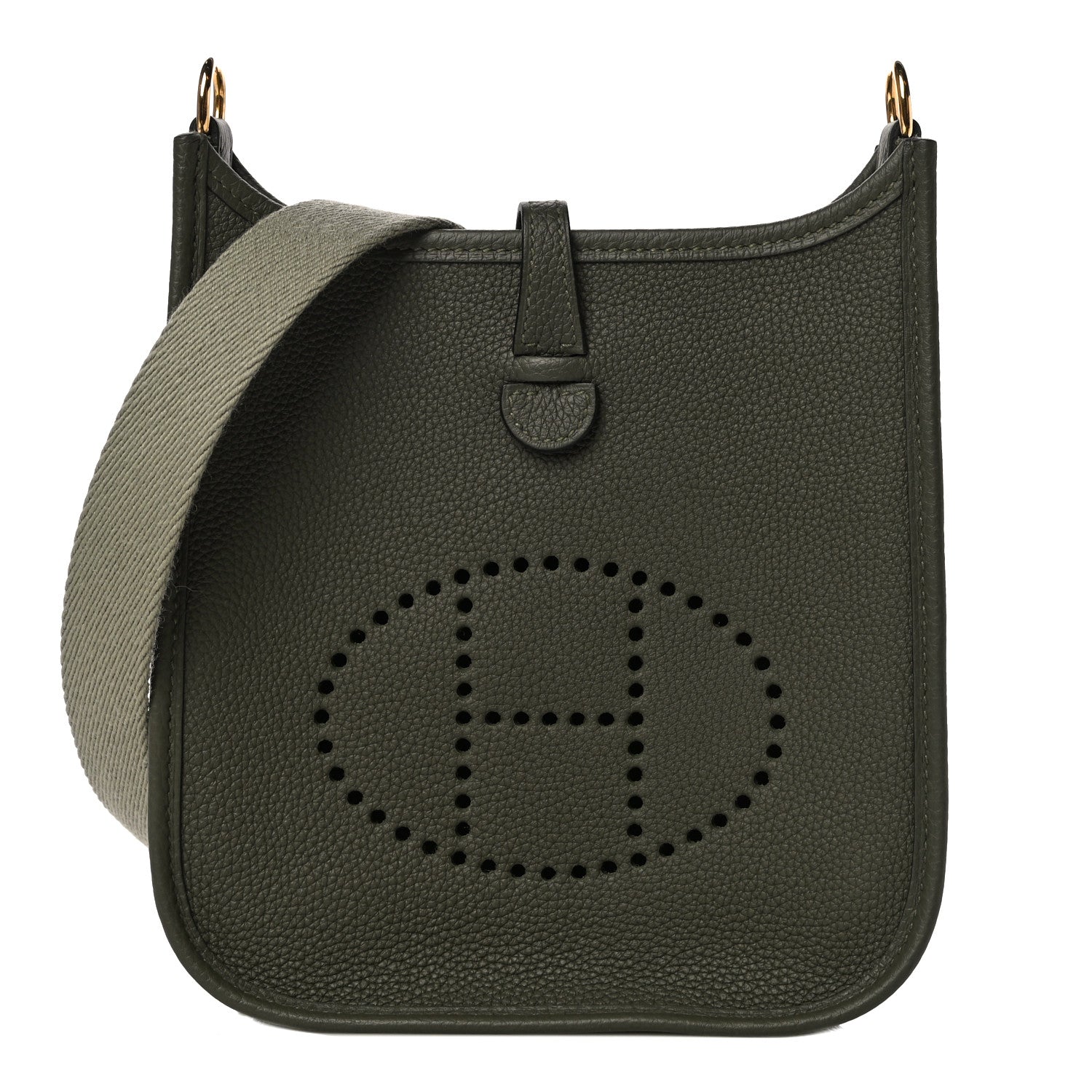 Hermes Taurillon Maurice Amazone Evelyne TPM Vert Olive Sauge 1 of 8